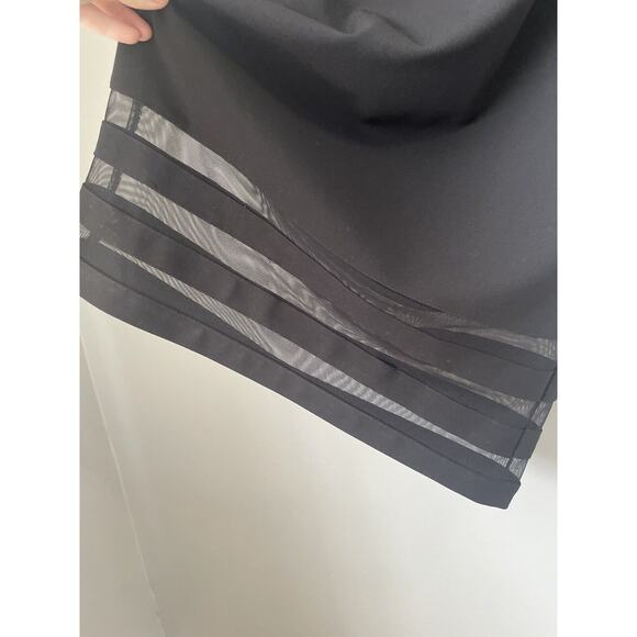 CALVIN KLEIN BELL SLEEVES SHEATH DRESS W/ MESH INSERTS, BLACK , Women’s SIZE 8 - Picture 4 of 8